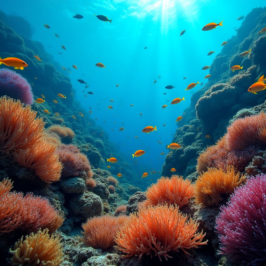 Exploring coral gardens at Great Barrier Reef