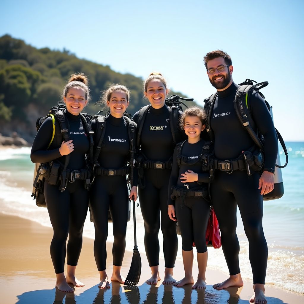 Diving family from Australia